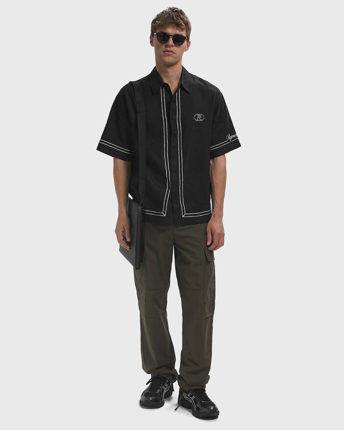 Tシャツ・カットソー REPRESENT FW25 BORDER SHIRT (MLM100298 01) Represent Border Shirt Black | BSTN Store