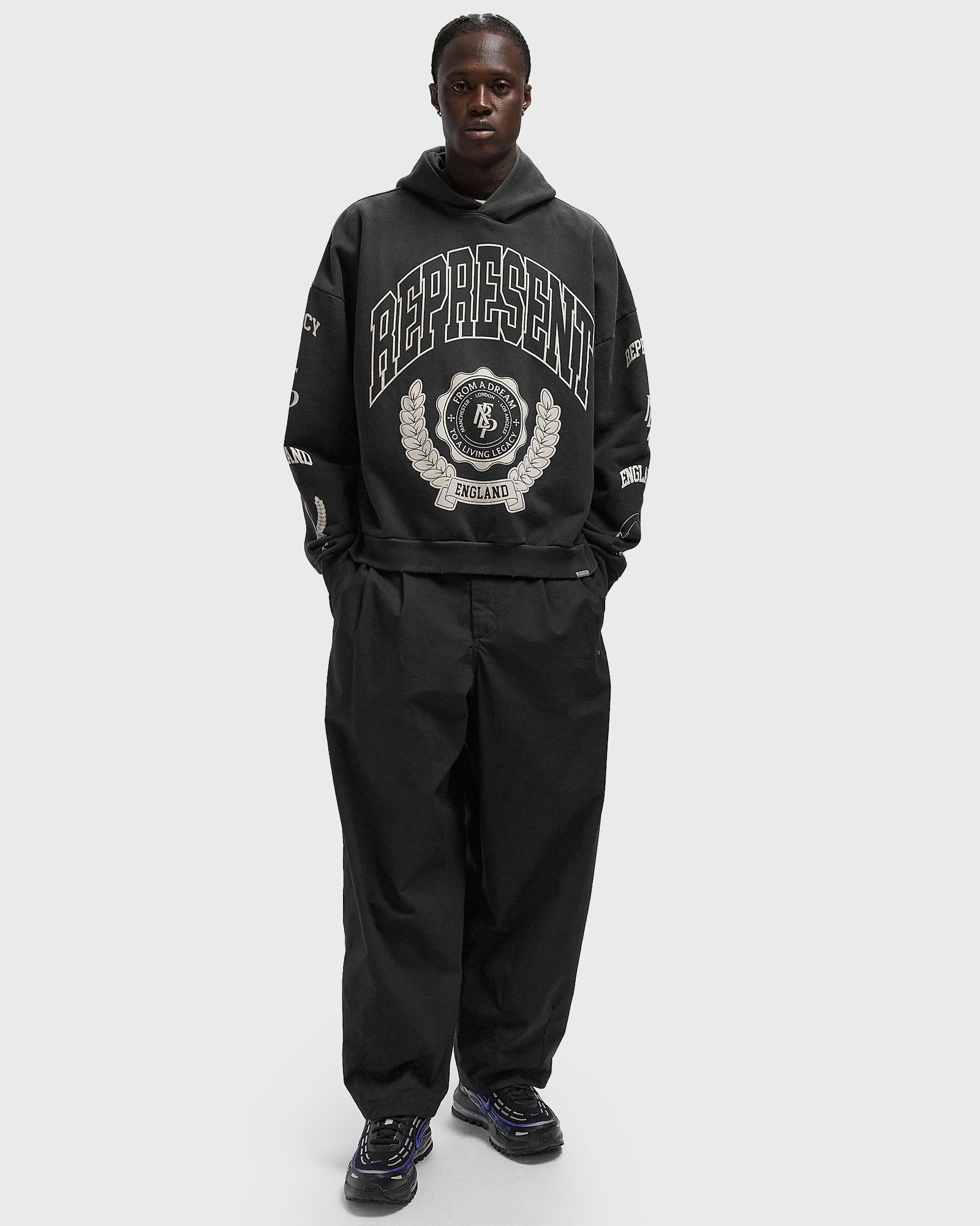 Represent Represent Legacy Crest Hoodie Black | BSTN Store