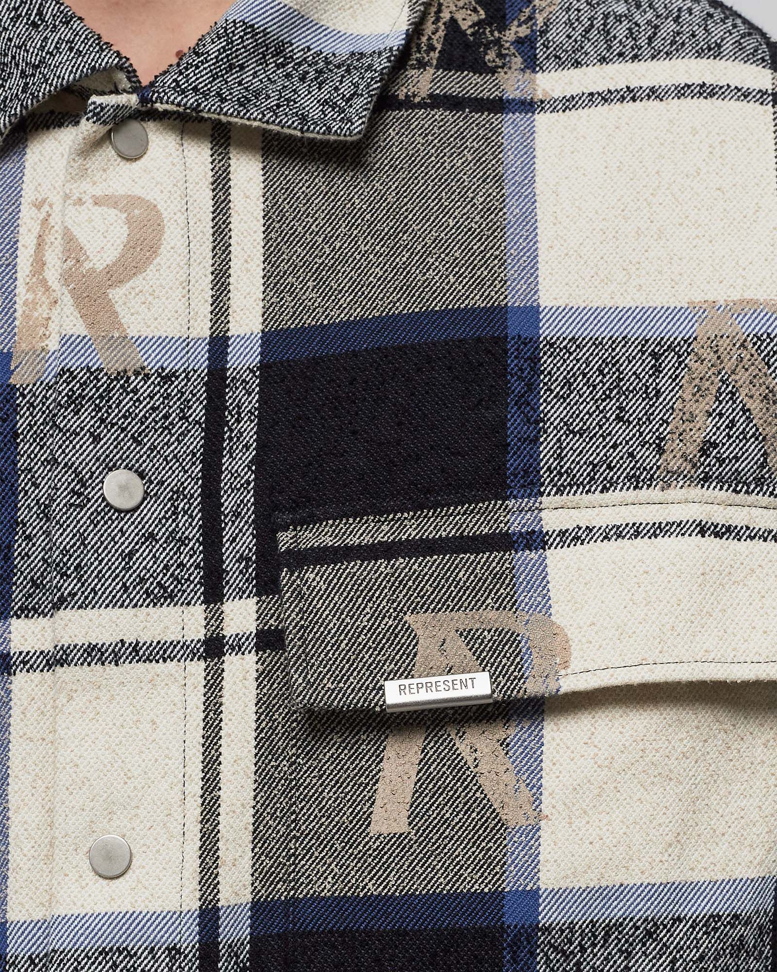 ALL OVER INITIAL FLANNEL SHIRT