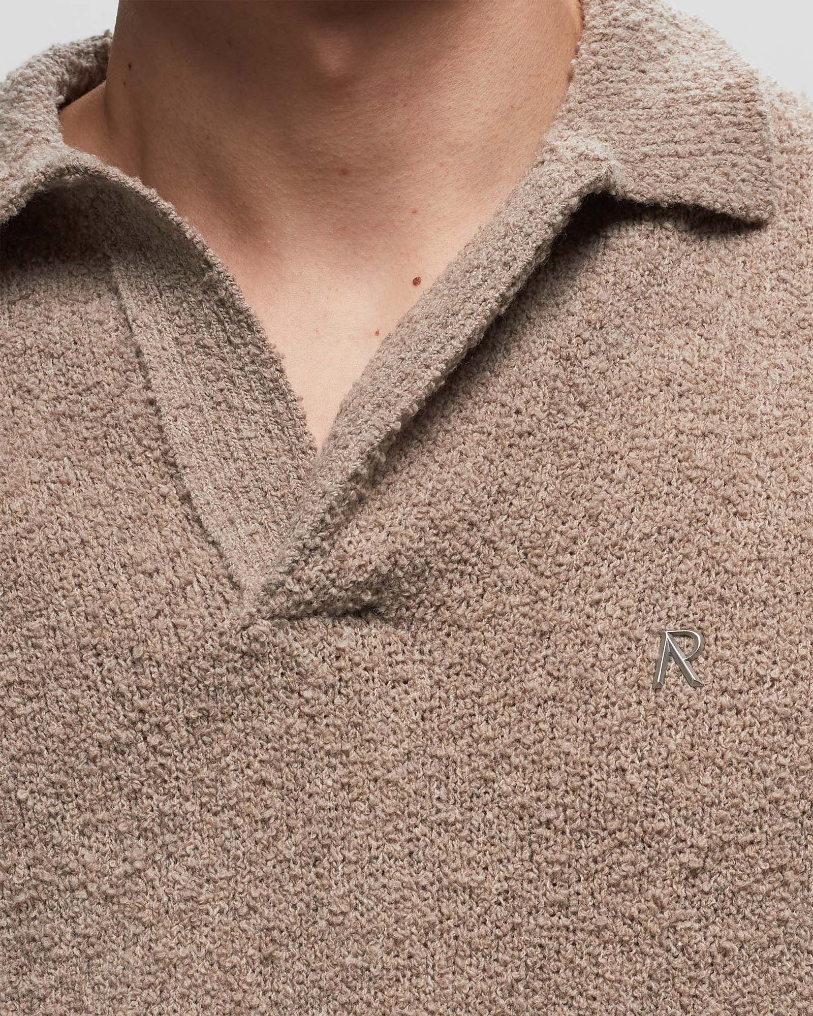 BOUCLE TEXTURED KNIT POLO