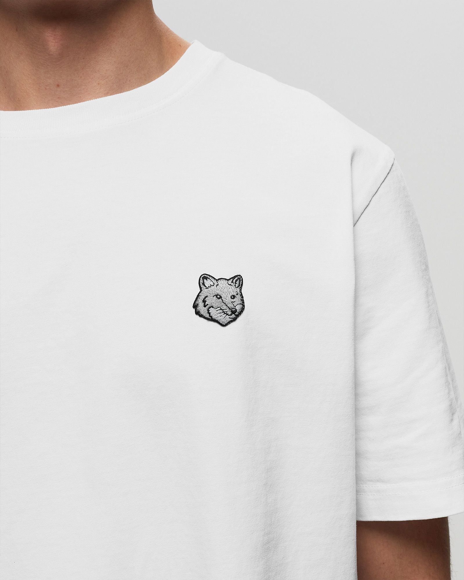 BOLD FOX HEAD PATCH COMFORT TEE SHIRT WHITE