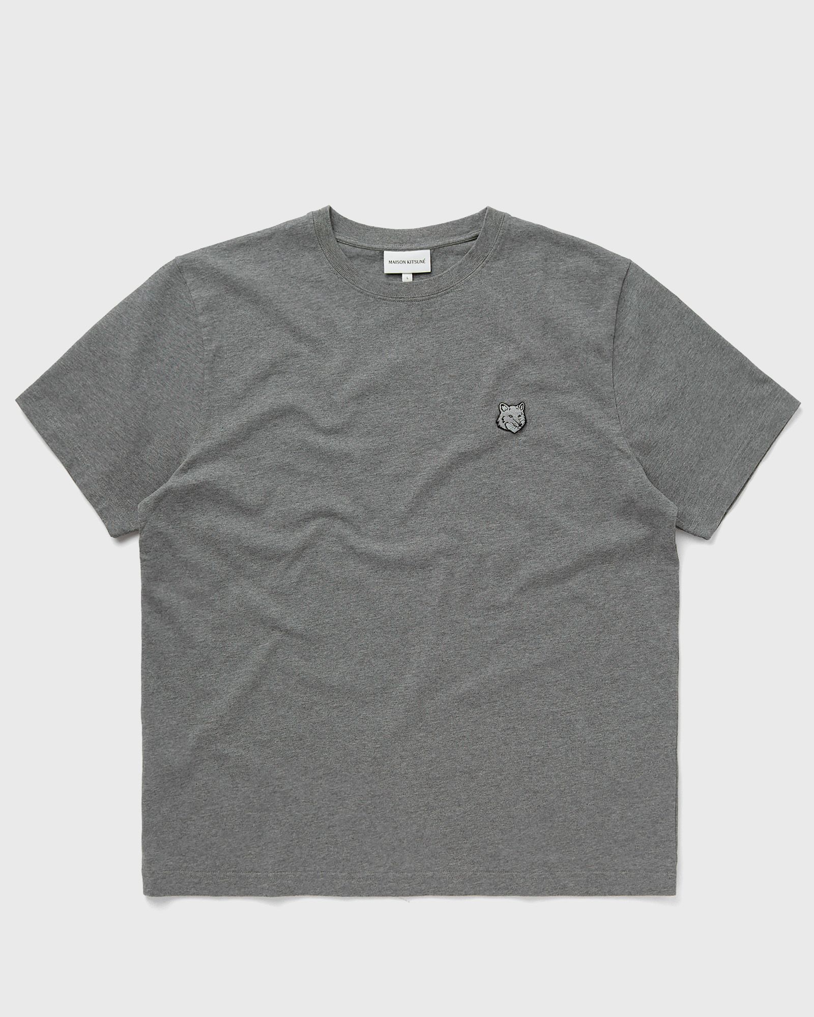 BOLD FOX HEAD PATCH COMFORT TEE SHIRT MEDIUM GREY MELANGE