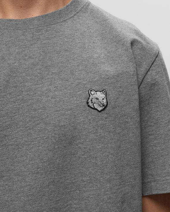 BOLD FOX HEAD PATCH COMFORT TEE SHIRT MEDIUM GREY MELANGE