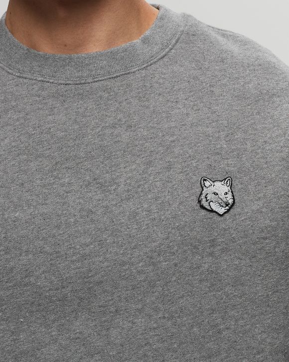 Maison Kitsune BOLD FOX HEAD PATCH COMFORT SWEATSHIRT MEDIUM GREY