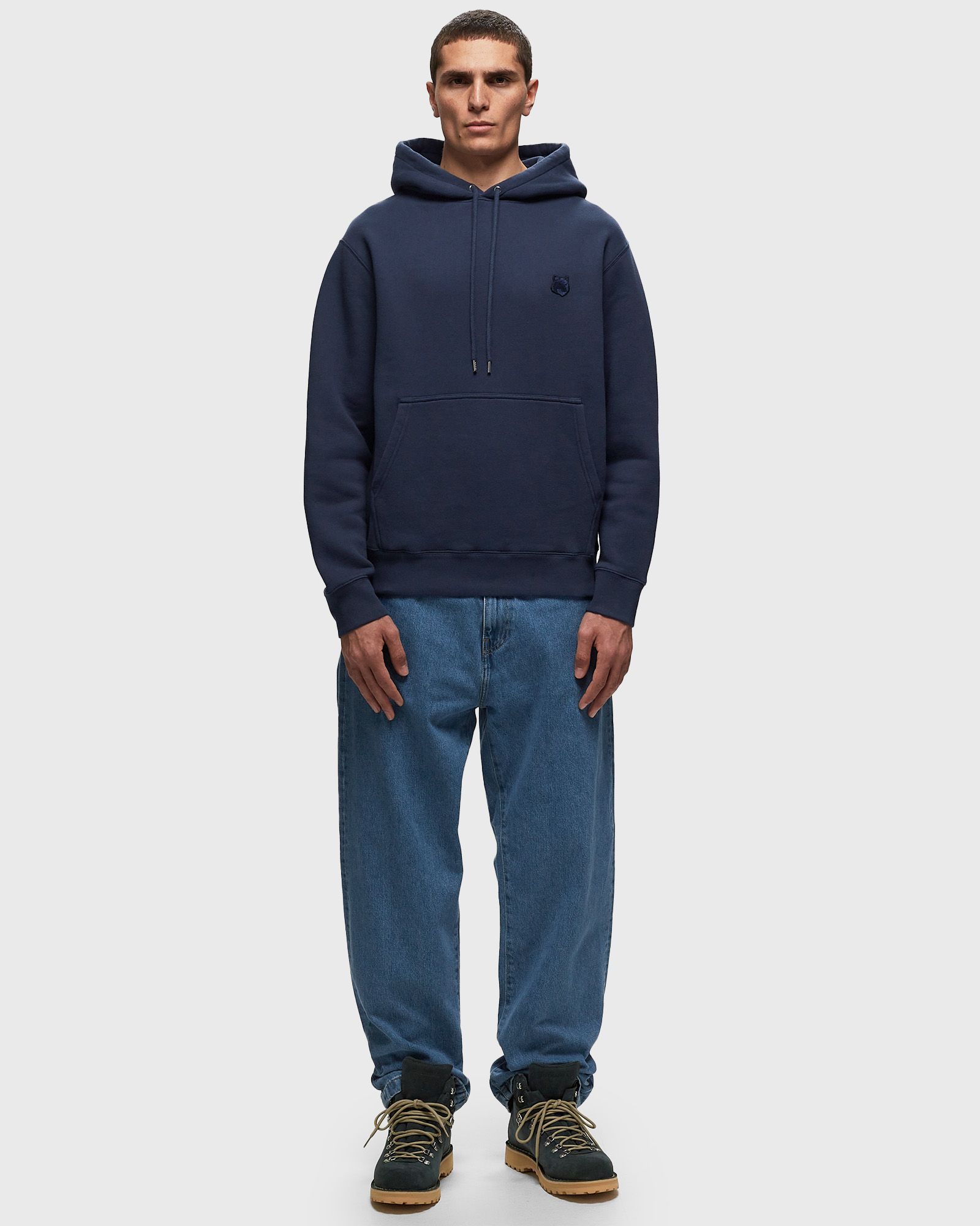 BOLD FOX HEAD PATCH COMFORT HOODIE INK BLUE