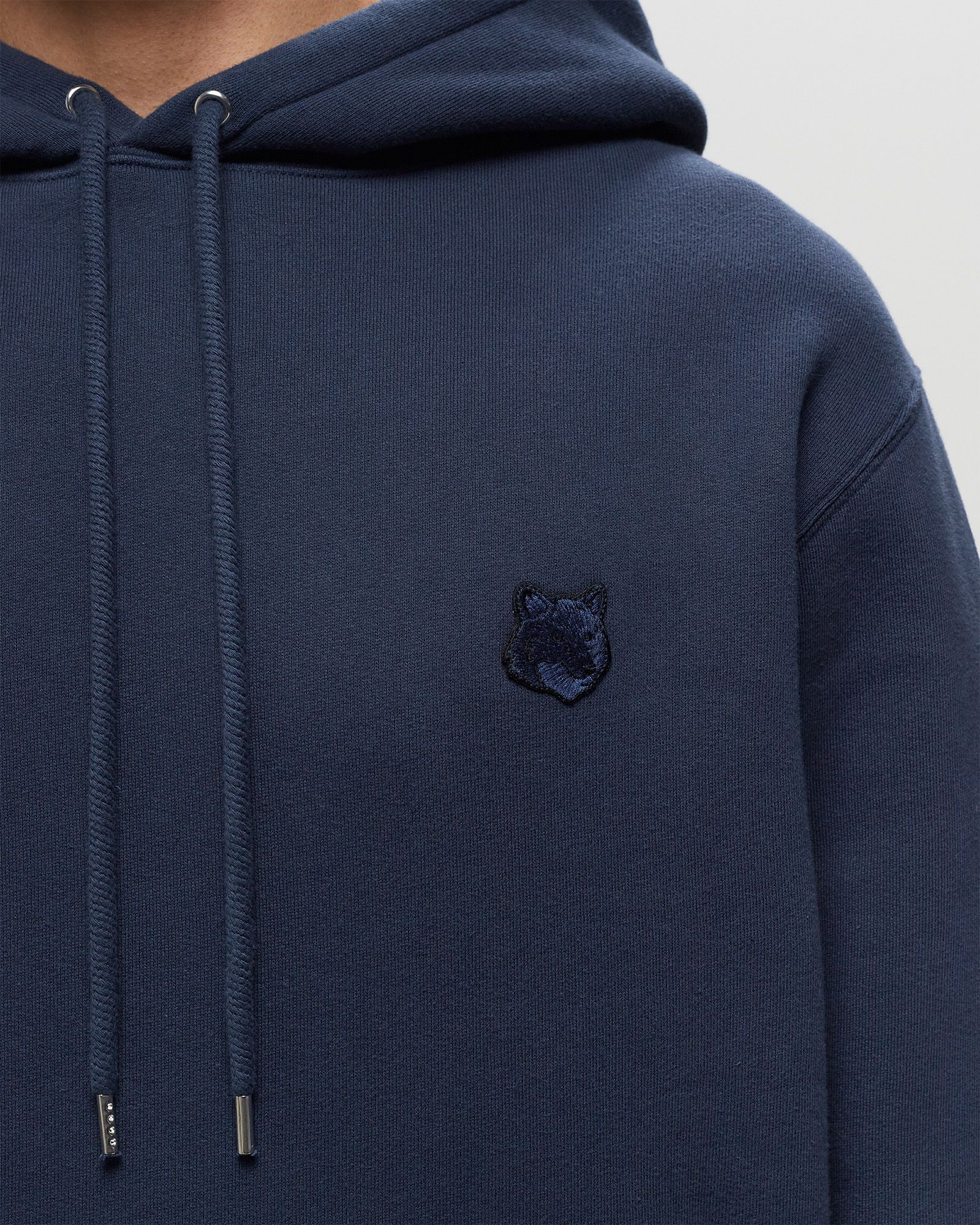 BOLD FOX HEAD PATCH COMFORT HOODIE INK BLUE
