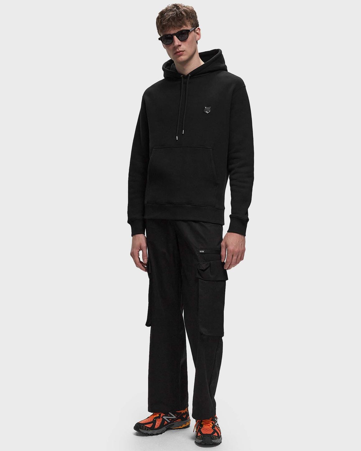 Maison Kitsune BOLD FOX HEAD PATCH COMFORT HOODIE Black