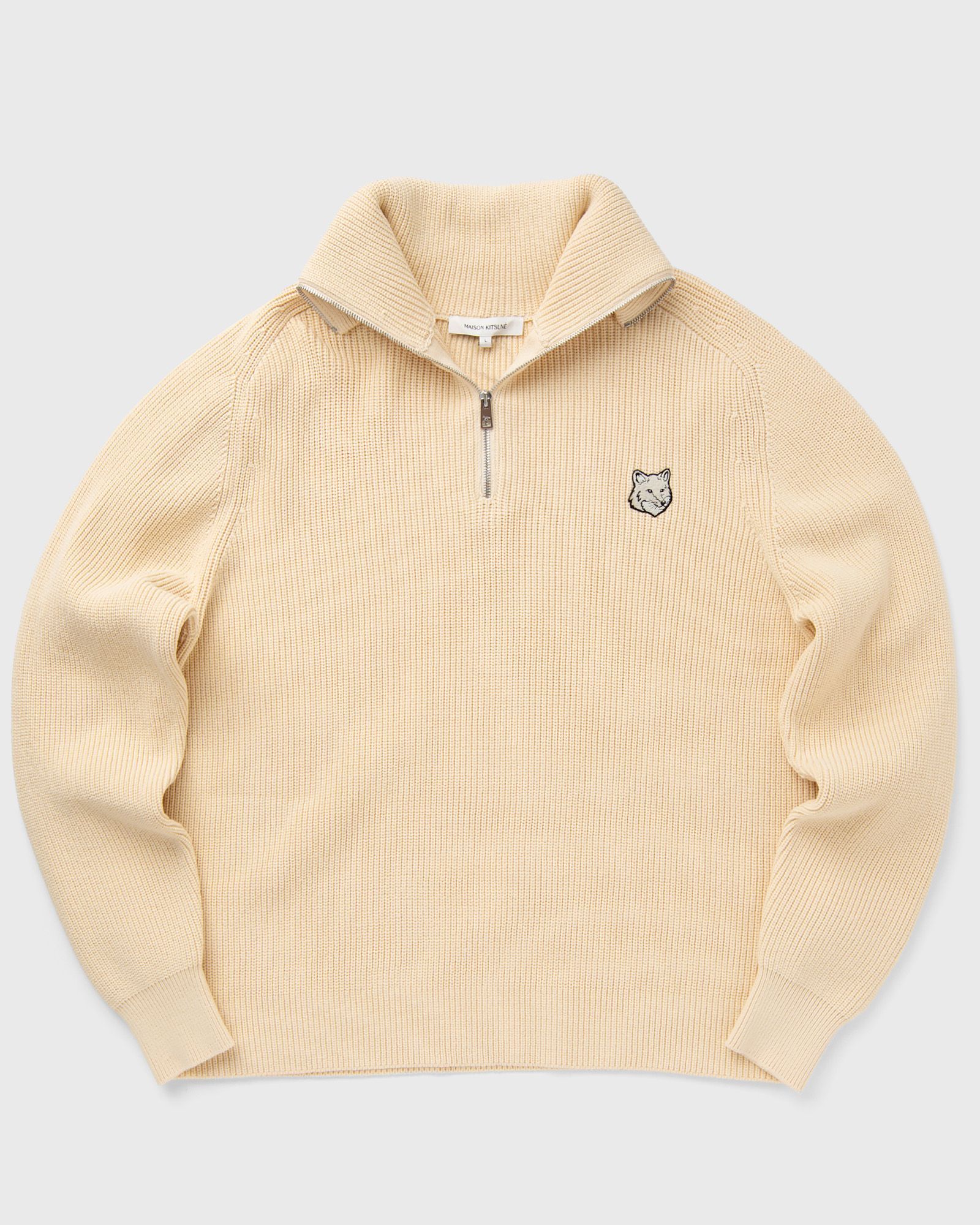 BOLD FOX HEAD PATCH HALF ZIP RIBBED JUMPER