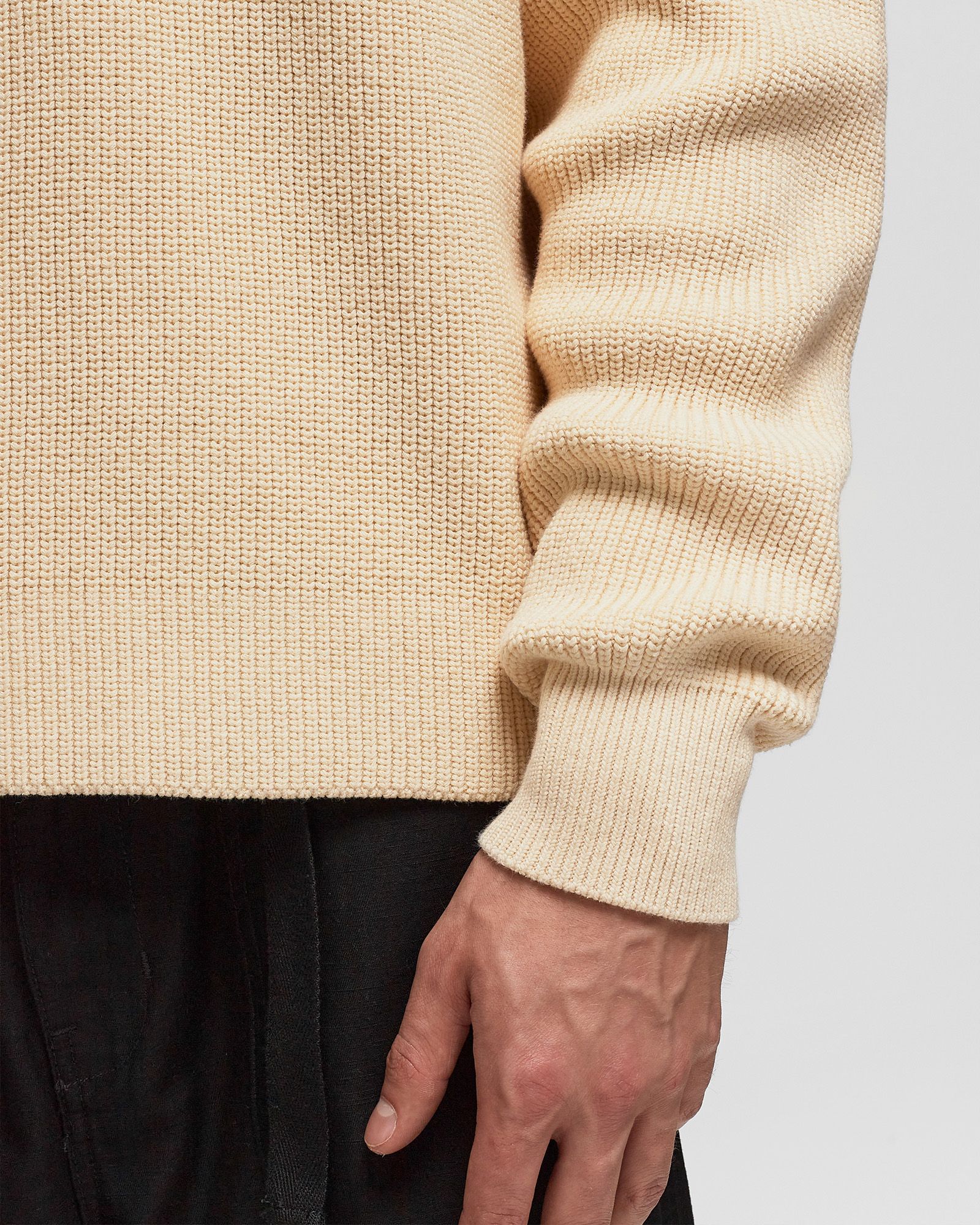 BOLD FOX HEAD PATCH HALF ZIP RIBBED JUMPER