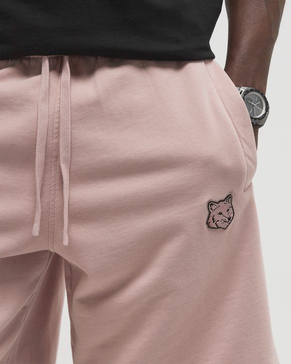 Maison Kitsune BOLD FOX HEAD PATCH OVERSIZE JOG SHORTS Pink