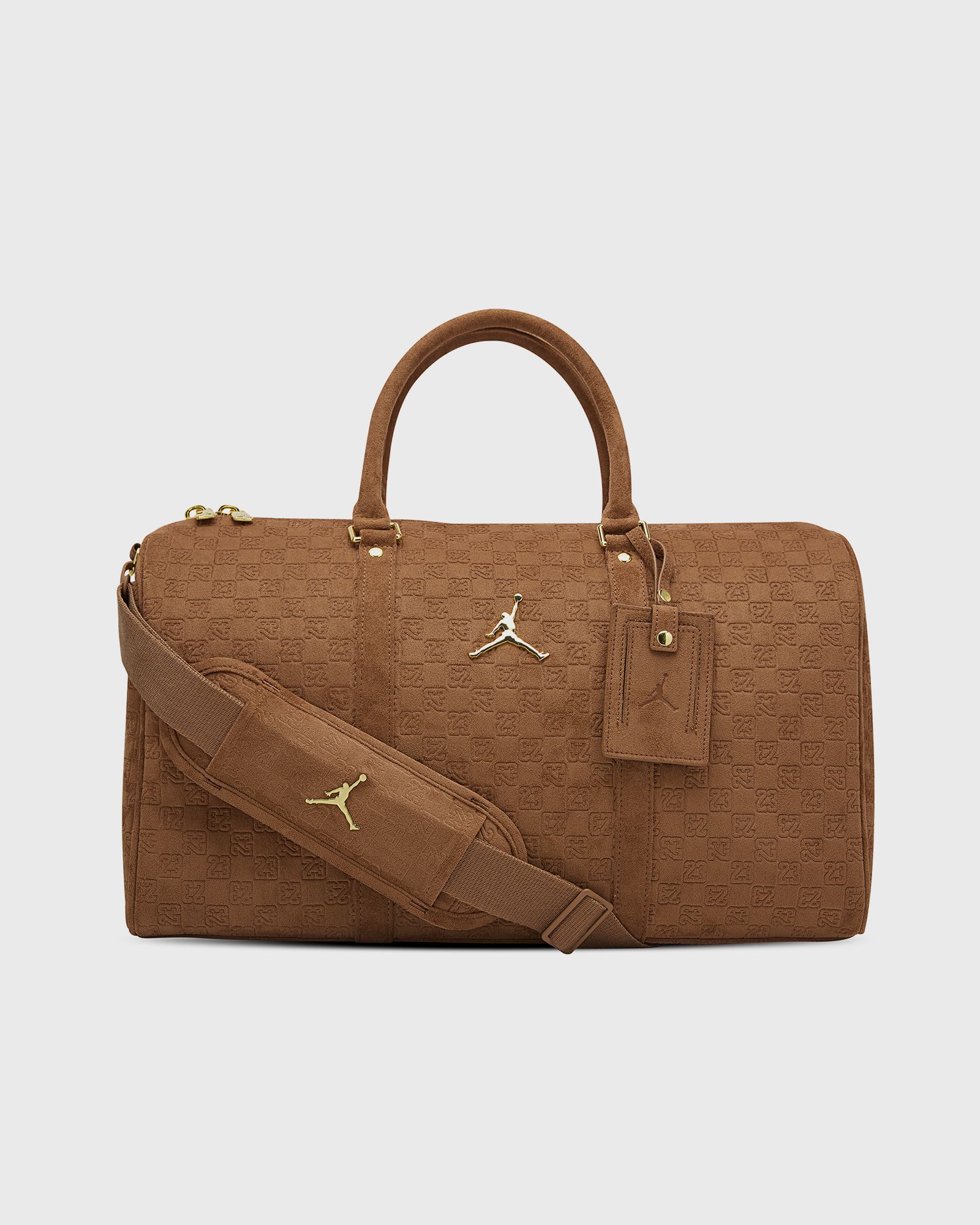 Jordan Jordan SUEDE MONOGRAM DUFFLE M in brown