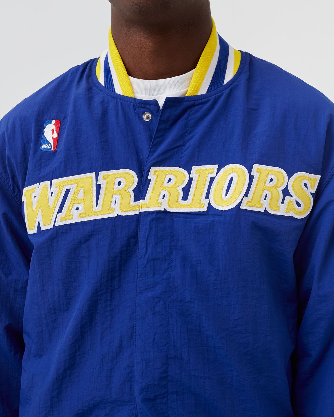 Mitchell Ness NBA AUTHENTIC WARM UP JACKET GOLDEN STATE WARRIORS 1996 97 Blue BSTN Store