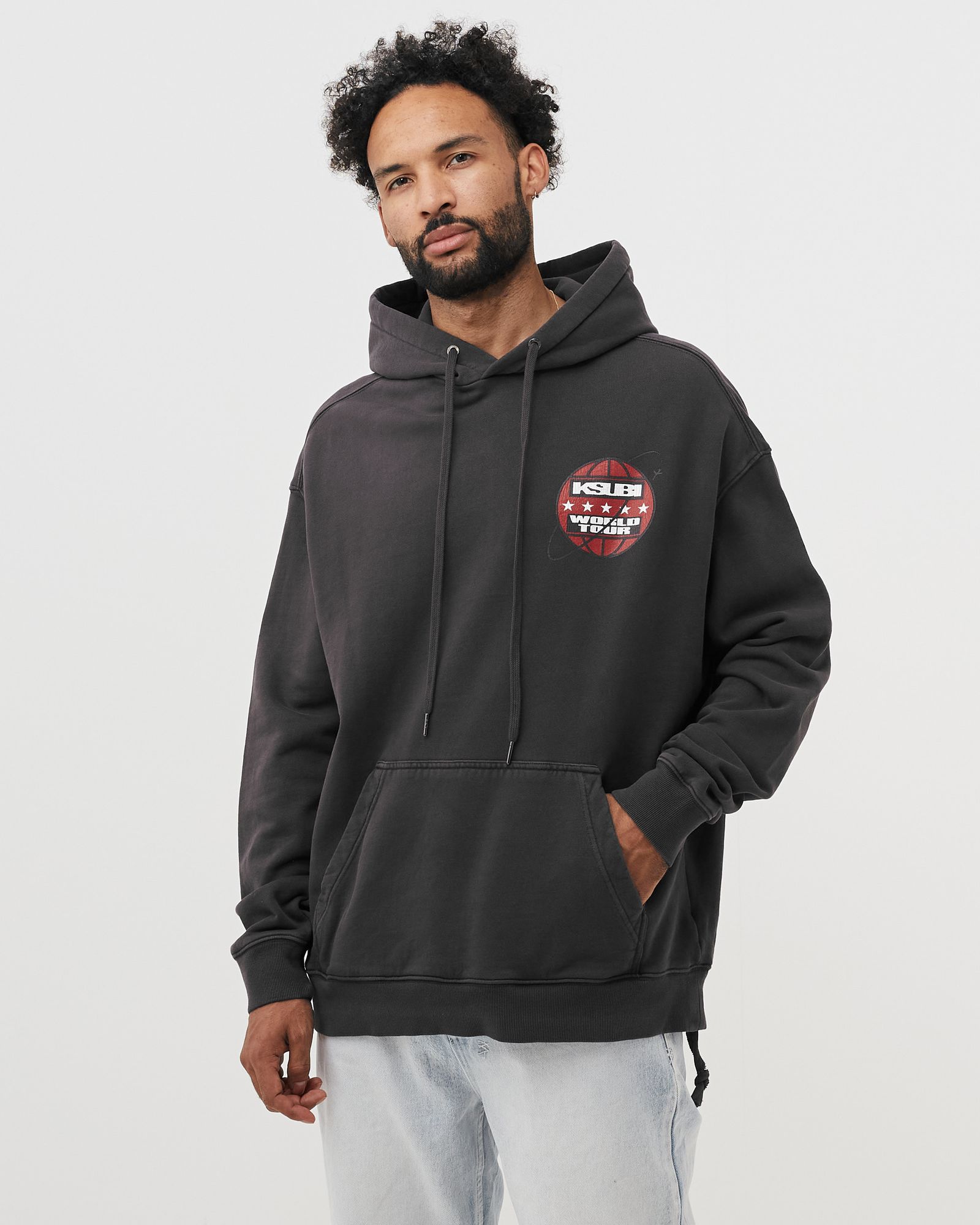 tour biggie hoodie faded black