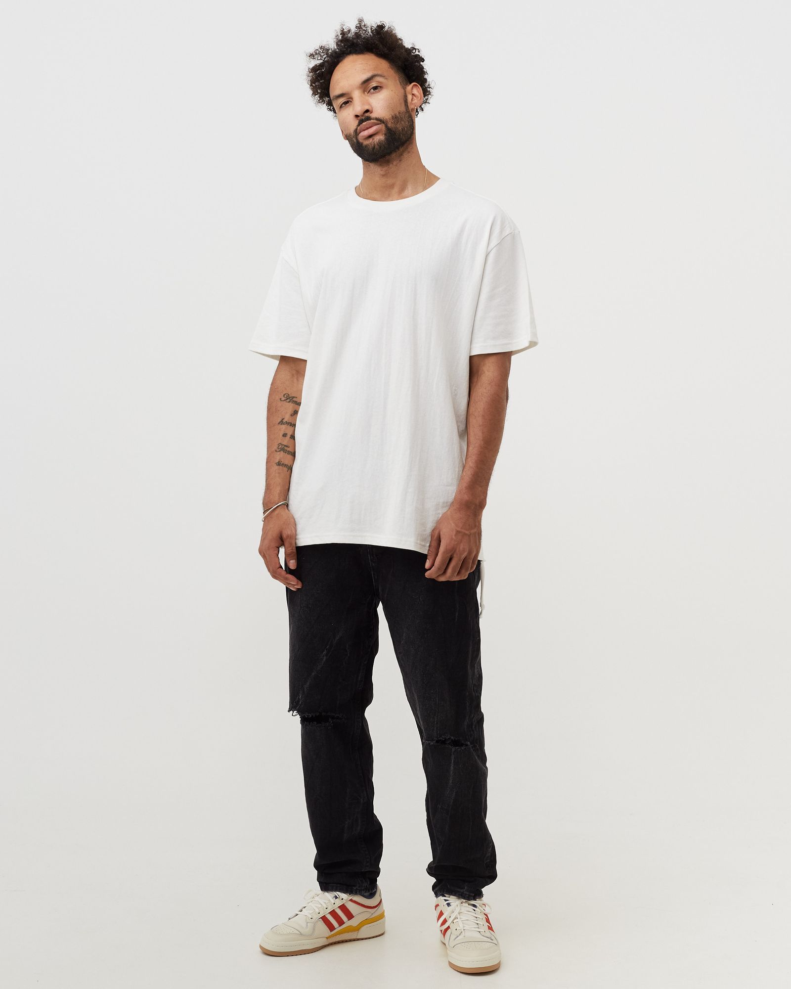 4 x 4 biggie ss tee white orange