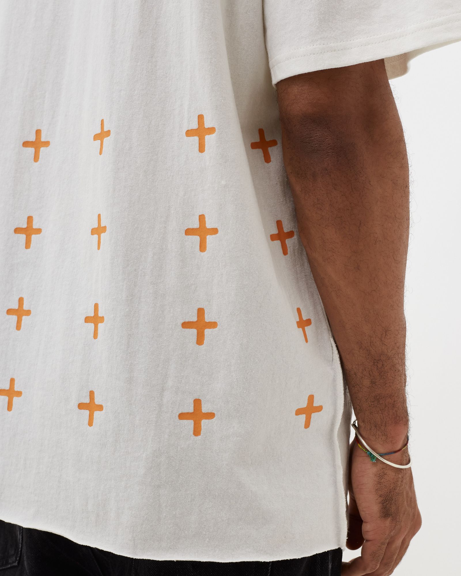 4 x 4 biggie ss tee white orange