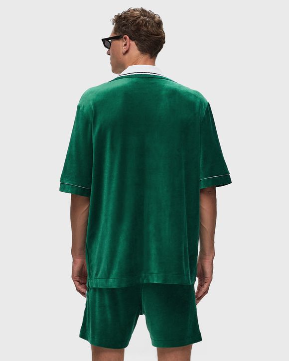 Casablanca MENS SHORT SLEEVED VELOUR SHIRT Green | BSTN Store Casablanca MENS SHORT SLEEVED VELOUR SHIRT Green | BSTN Store