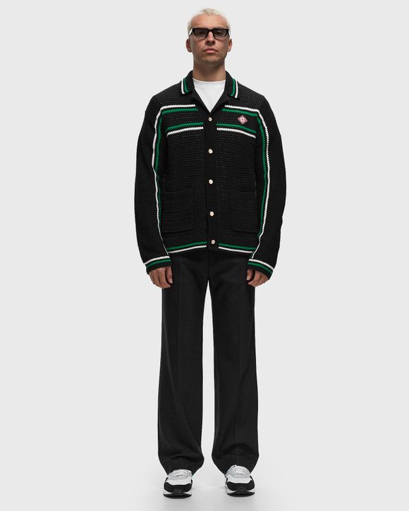 Casablanca CROCHET EFFECT TENNIS SHACKET Black BSTN Store