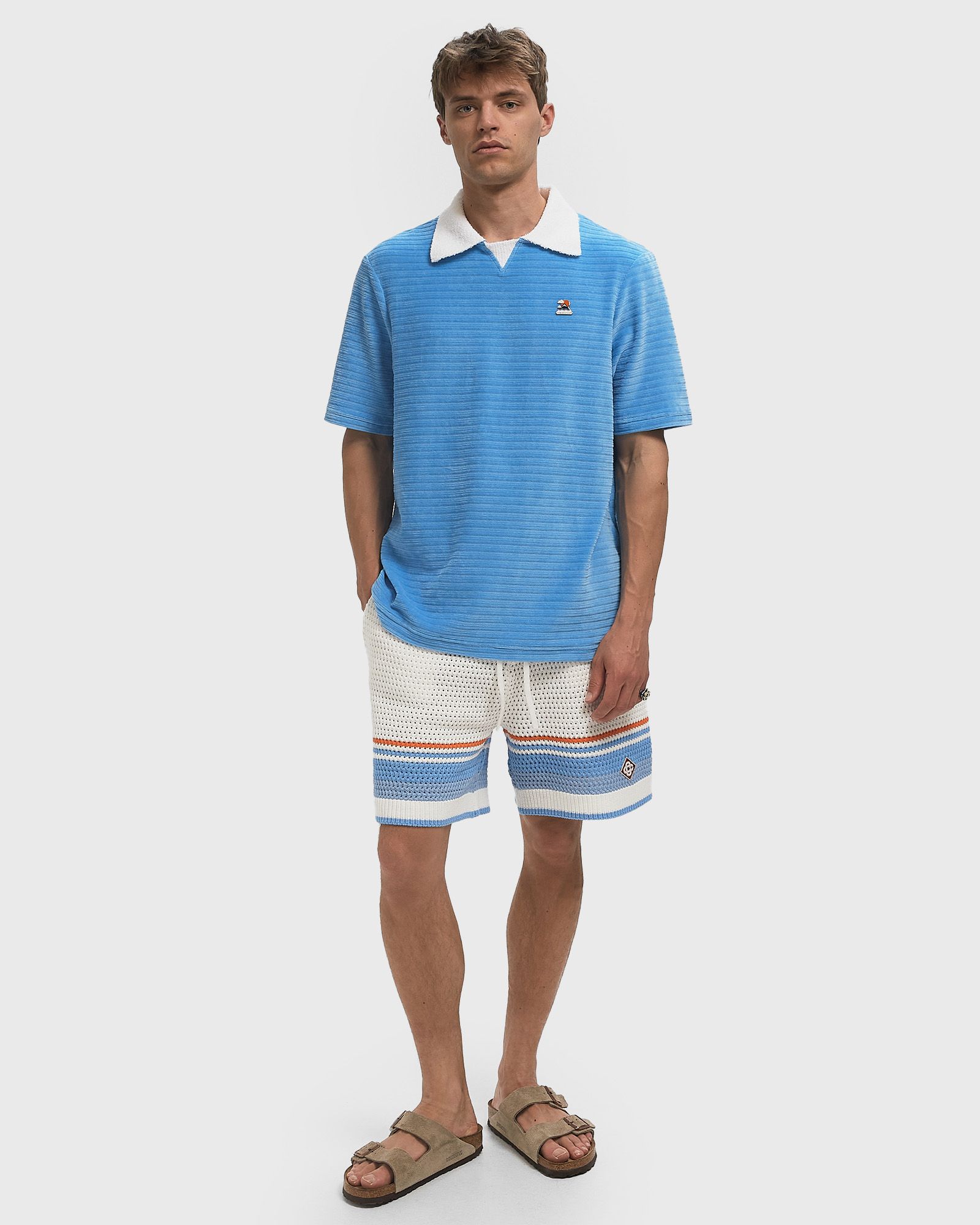 SHORT SLEEVE VELOUR POLO