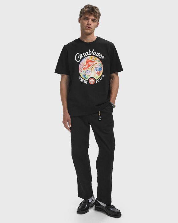 Tシャツ・カットソー Casablanca MUSHROOM EMBLEM\nPRINTED T-SHIRT Casablanca MUSHROOM EMBLEM PRINTED T-SHIRT Black | BSTN Store
