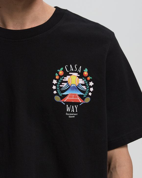 Casablanca CASA WAY MOUNTAIN PRINTED T-SHIRT Black | BSTN Store