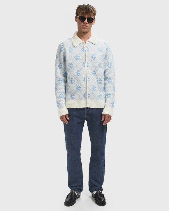 カーディガン Casablanca Casablanca Monogram Zip Up Sweater Casablanca Monogram zip-up Cardigan | Blue | FARFETCH