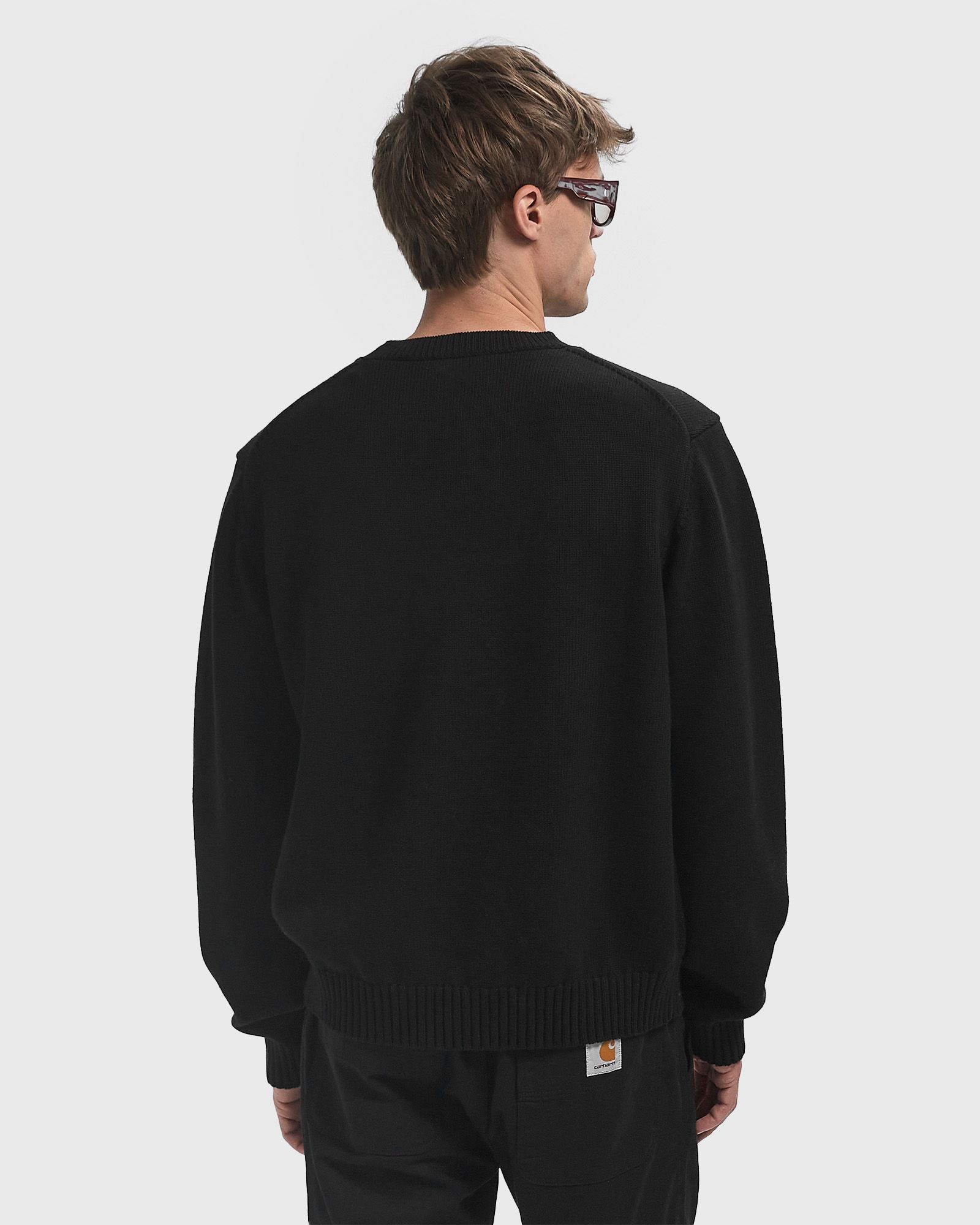 MUSHROOM EMBLEM INTARSIA CREW