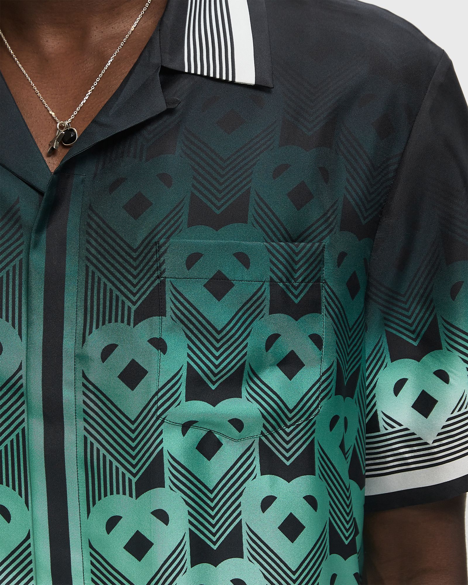 CUBAN COLLAR SHORT SLEEVE SHIRT