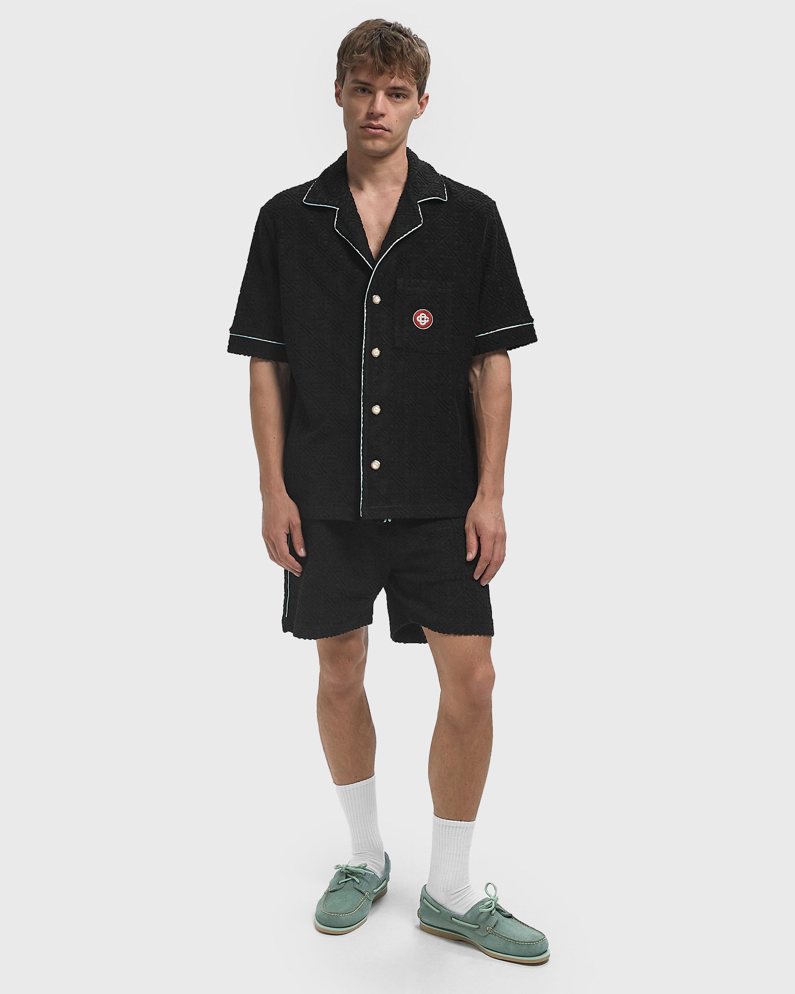 MENS TOWELLING MONOGRAM SHIRT