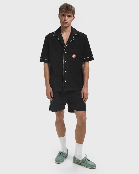 Tシャツ・カットソー Casablanca MONOGRAM TOWELLING SHIRT (MPF25SH08502 BLACK) Casablanca MENS TOWELLING MONOGRAM SHIRT Black | BSTN Store