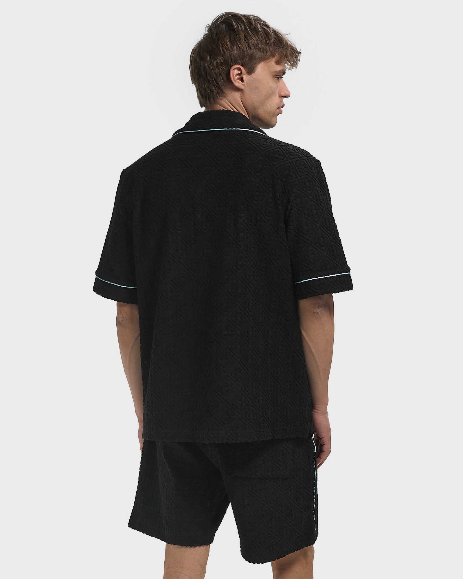 MENS TOWELLING MONOGRAM SHIRT