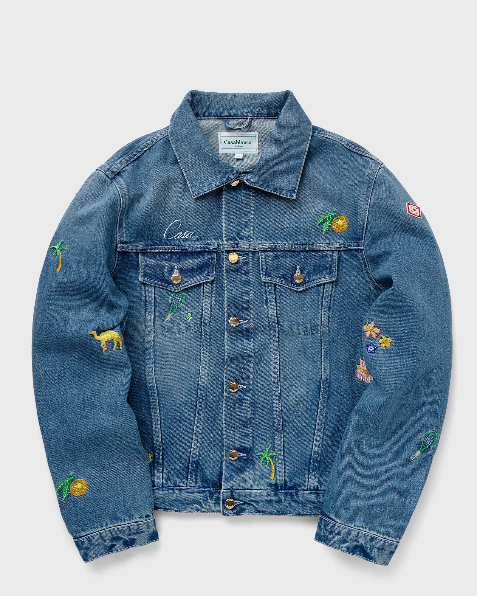 DENIM EMBROIDERED MOTIF JACKET