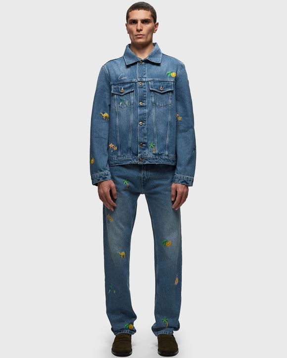 DENIM EMBROIDERED MOTIF JACKET