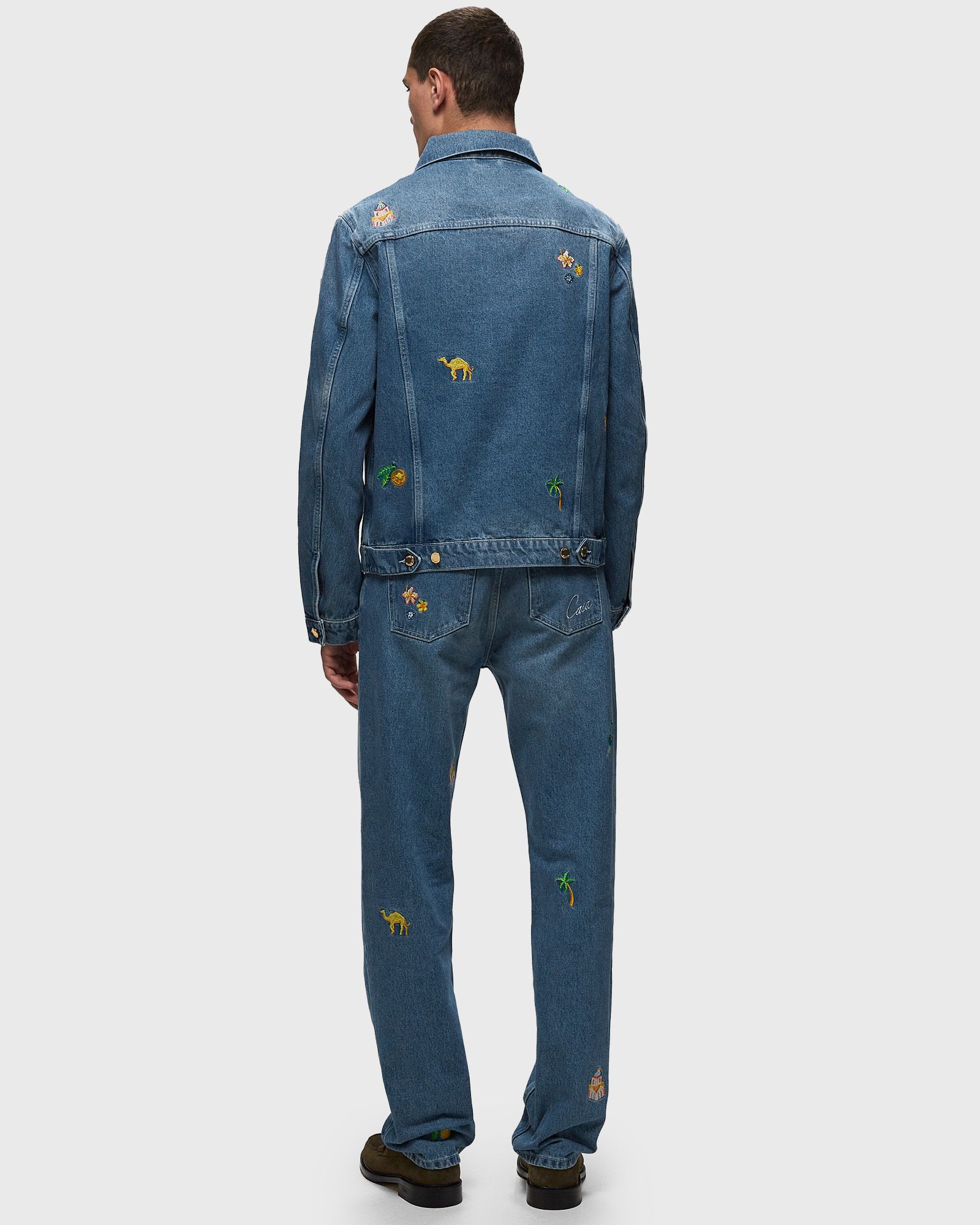 DENIM EMBROIDERED MOTIF JACKET
