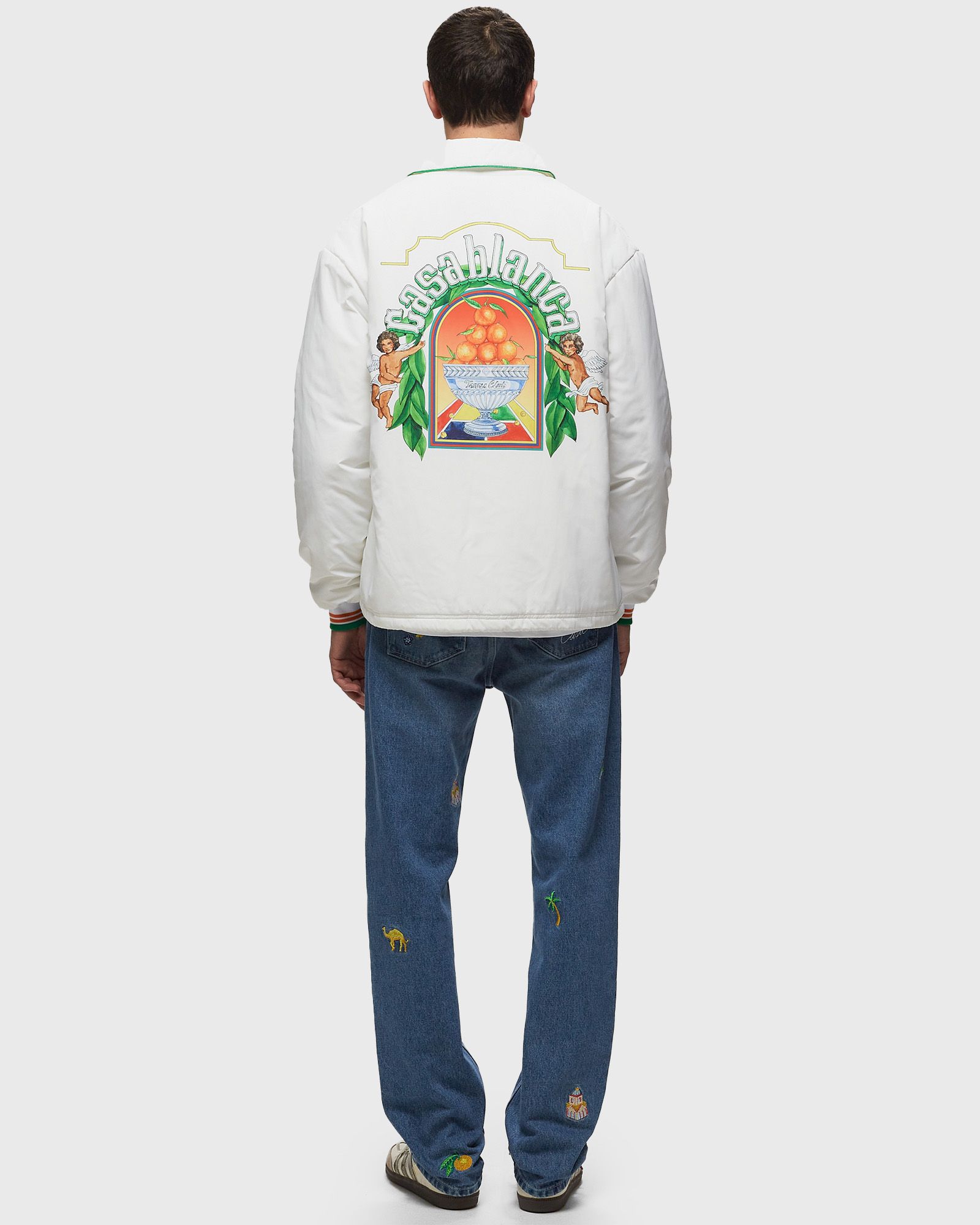 MENS PRINTED POLYESTER WADDED JACKET