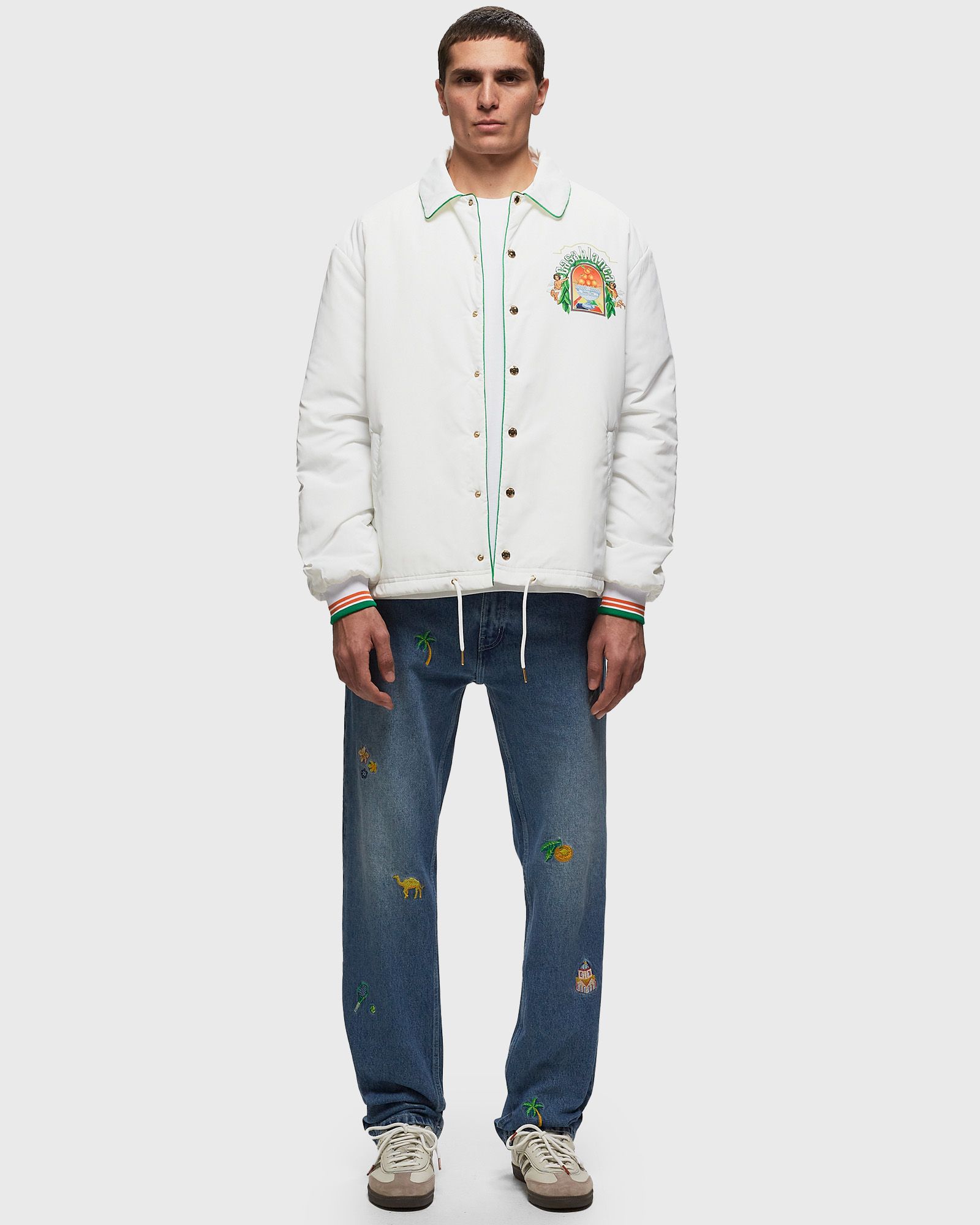 MENS PRINTED POLYESTER WADDED JACKET