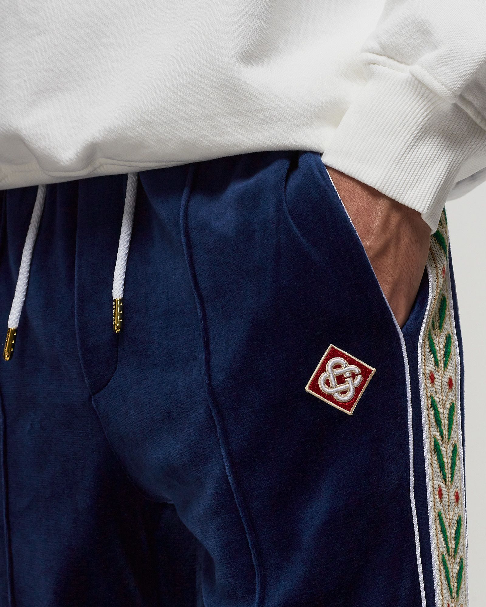 MENS VELOUR LAUREL TRACK PANTS