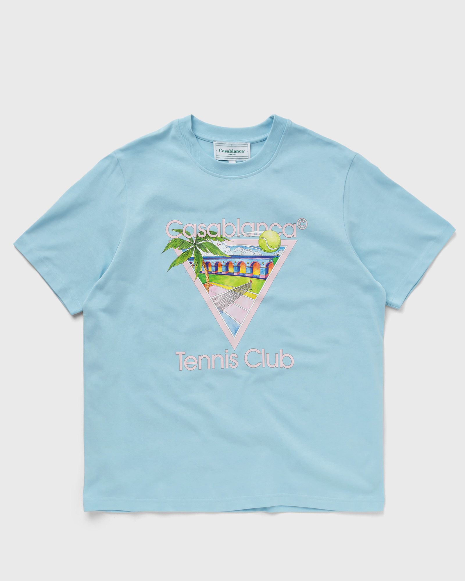 Casablanca - tennis club icon screen printed t-shirt men shortsleeves blue in größe:3xl