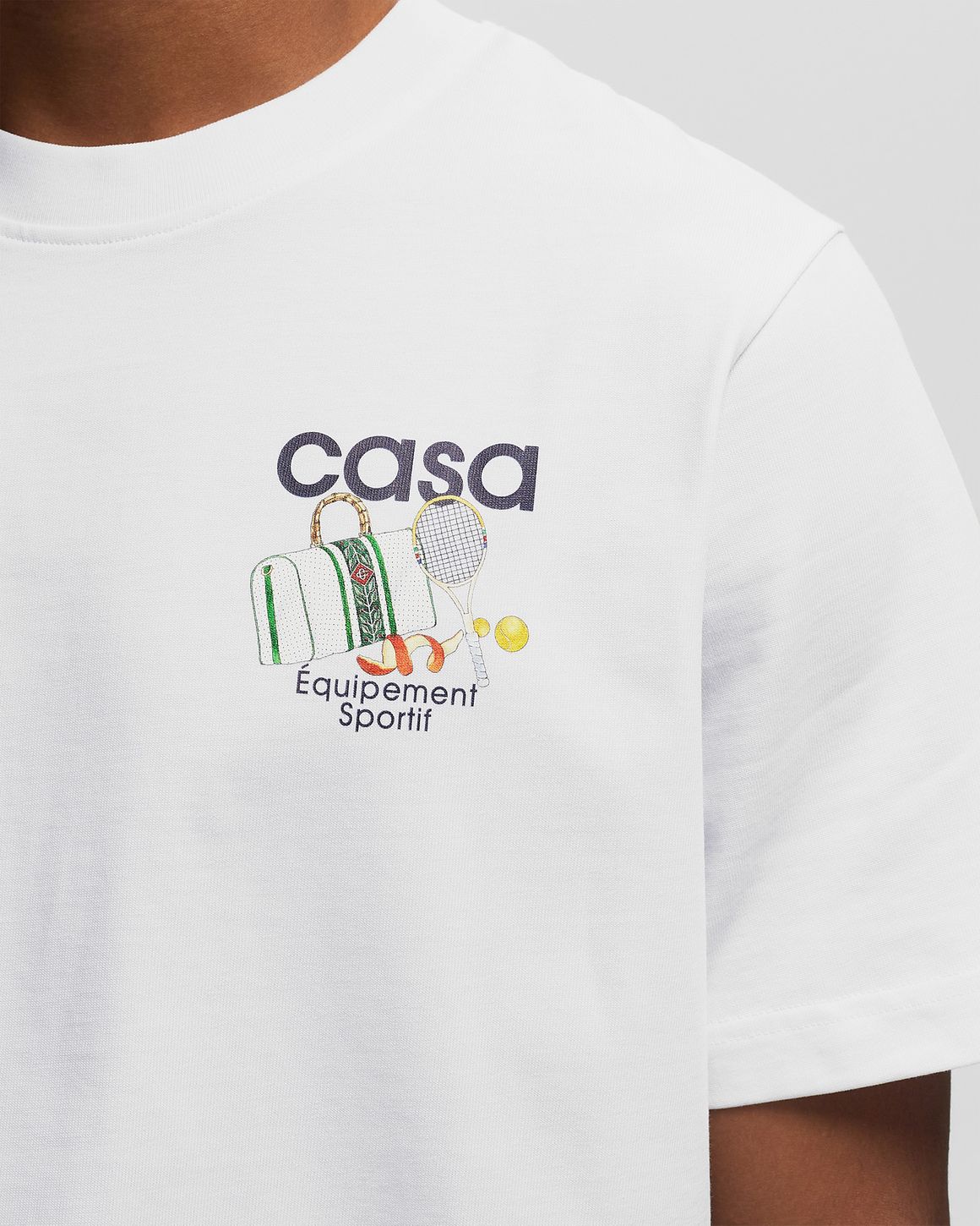 Casablanca EQUIPEMENT SPORTIF PRINTED UNISEX T-SHIRT White