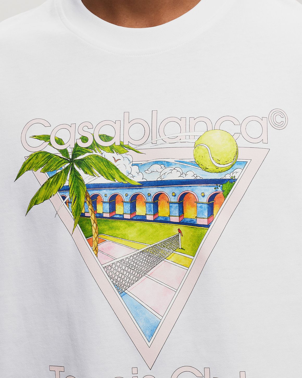 Casablanca TENNIS CLUB ICON SCREEN PRINTED UNISEX T-SHIRT