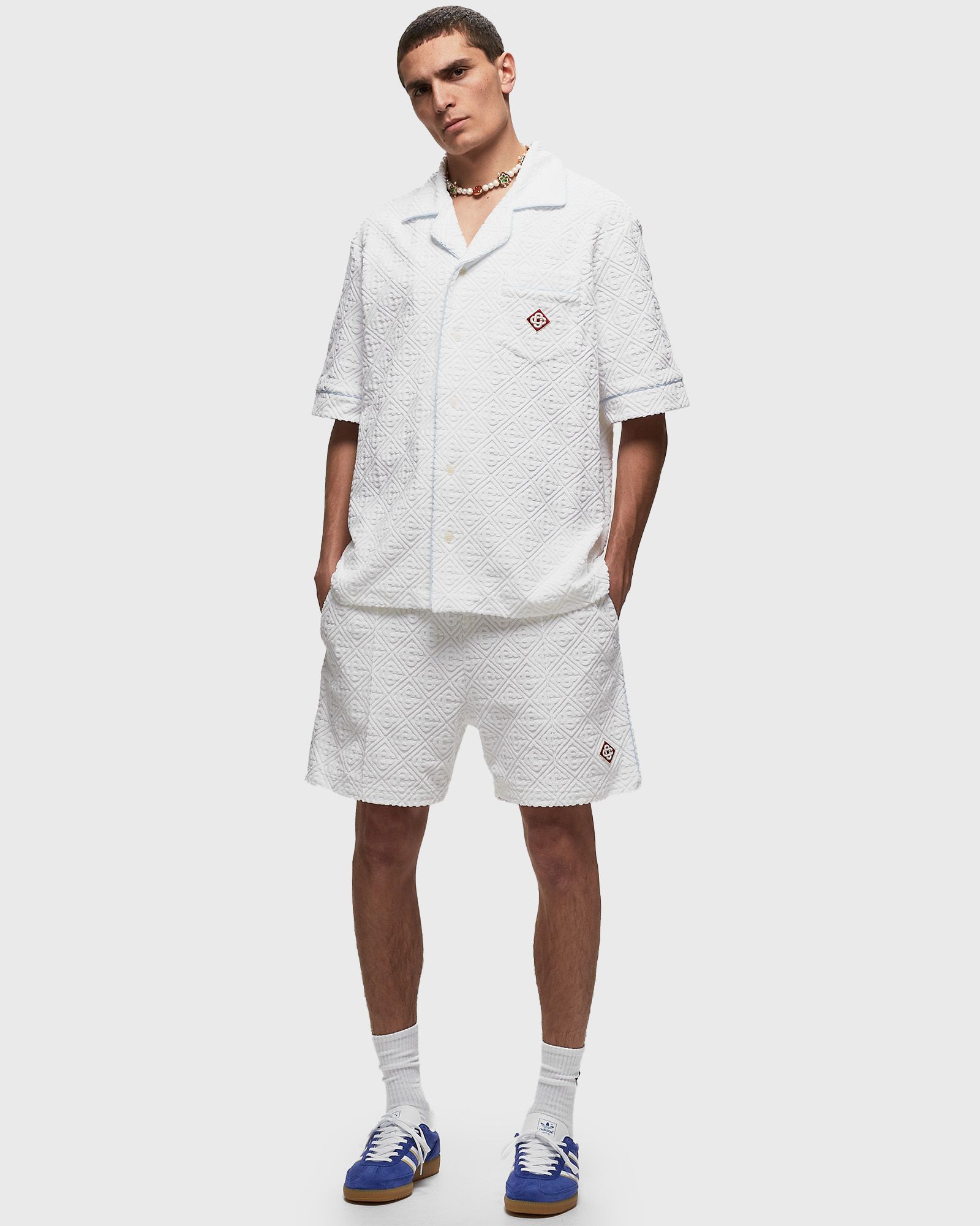 MENS JACQUARD MONOGRAM TOWELLING SHIRT