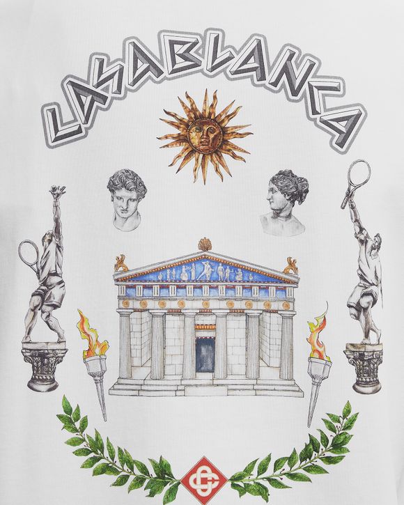Casablanca LE TEMPLE DU SPORT PRINTED TEE White | BSTN Store