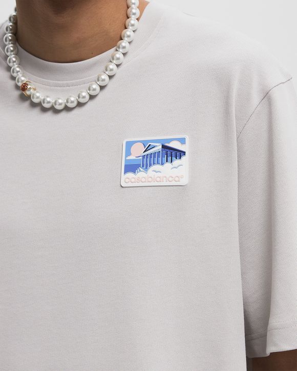 【関税込み】Casablanca グレー Greek Temple パッチ Tシャツ Gray Greek Temple Patch T-shirt by Casablanca on Sale