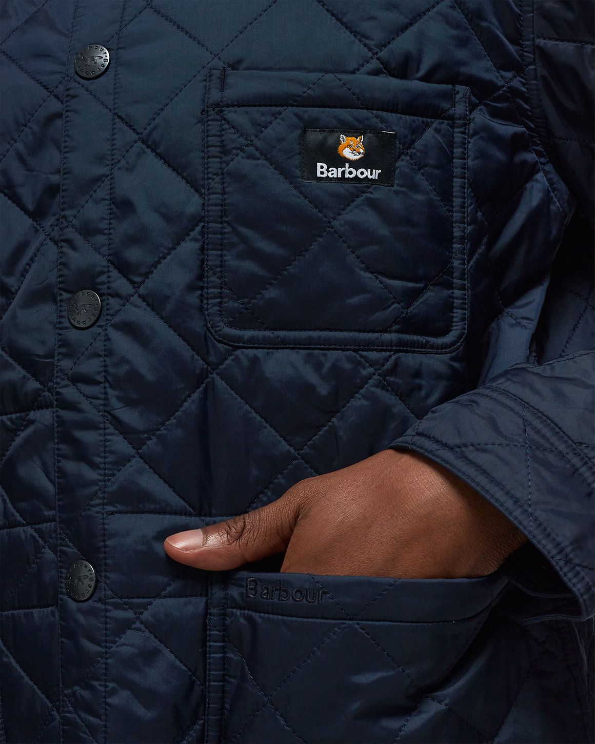 Barbour Barbour X Maison Kitsune Kenning Quilt Blue BSTN Store