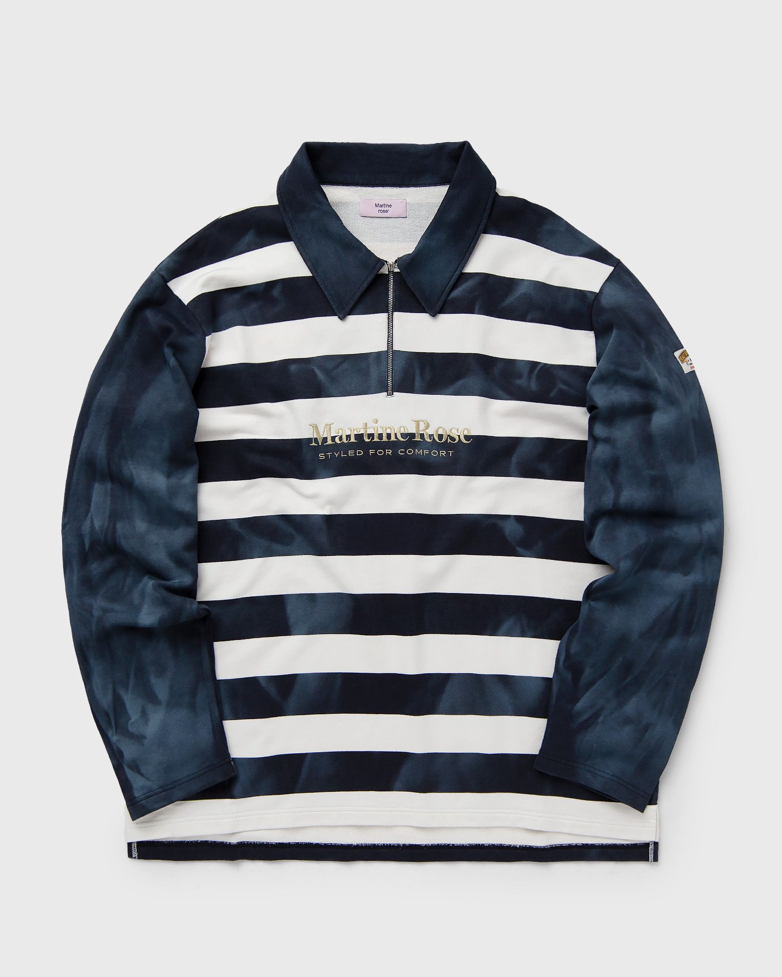 Martine Rose ZIP UP POLO Blue White | BSTN Store