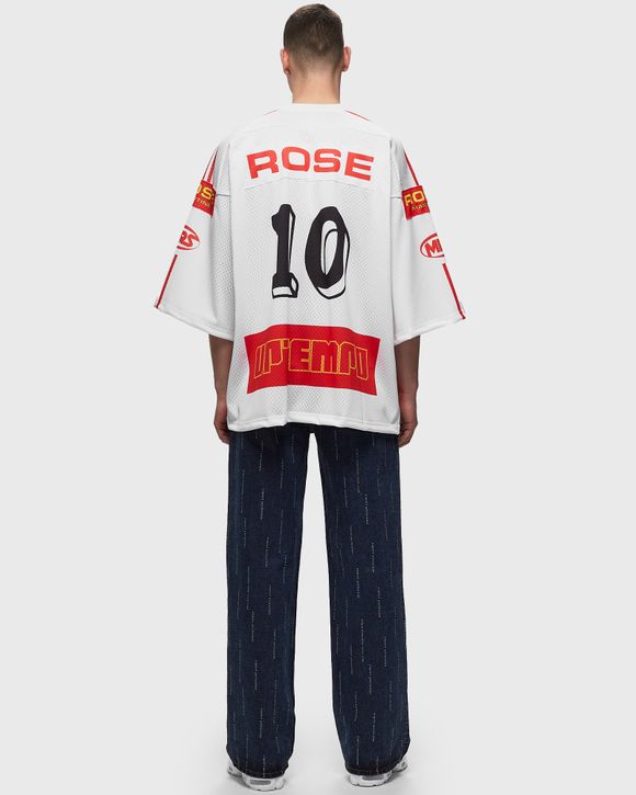 Martine Rose OVERSIZED FOOTBALL TOP Red/White - WHITE/RED