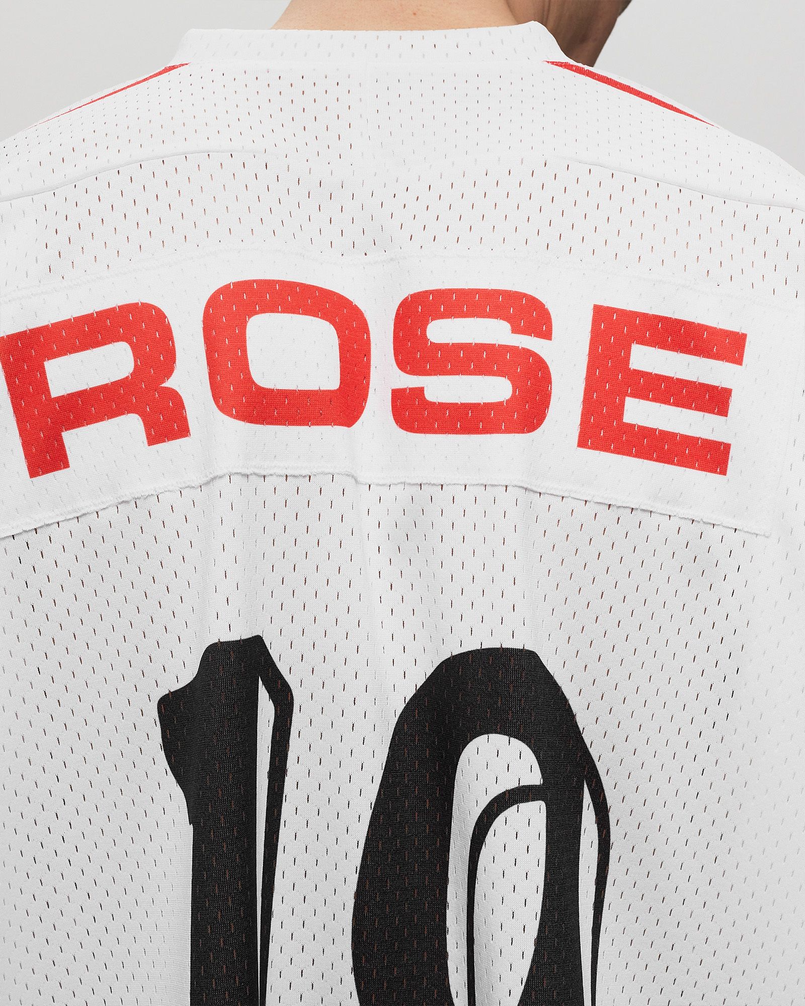 Martine Rose OVERSIZED FOOTBALL TOP Red White | BSTN Store