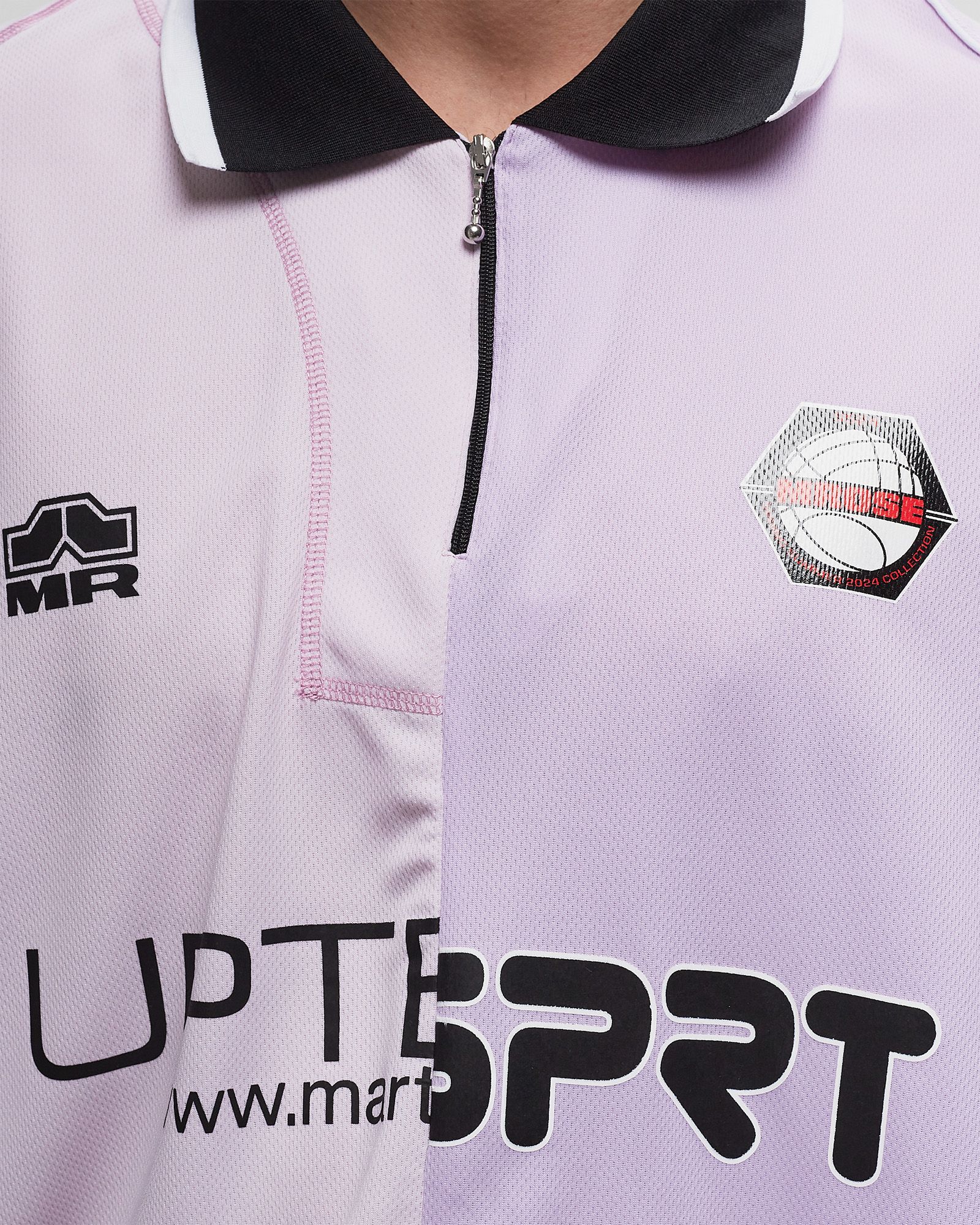 Martine Rose HALF AND HALF FOOTBALL TOP Purple | BSTN Store