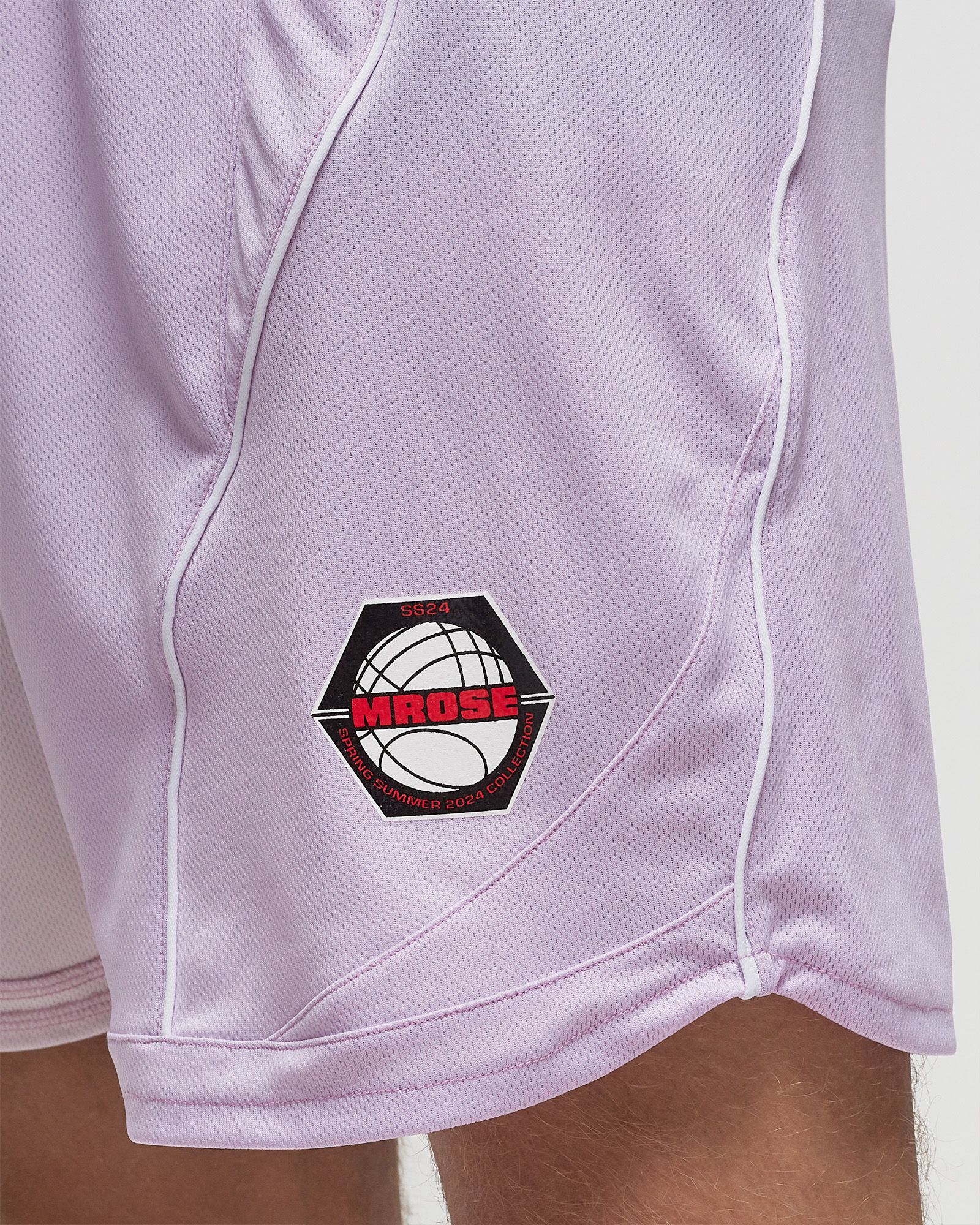 Martine Rose フットボールショーツ Martine Rose Half & Half Football Shorts in Violet | SVD USA