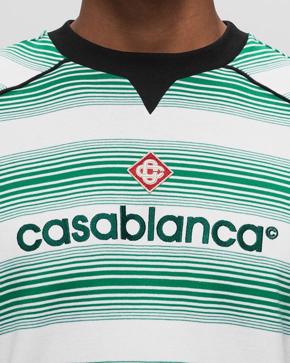 LOGO STRIPE PANELLED T-SHIRT