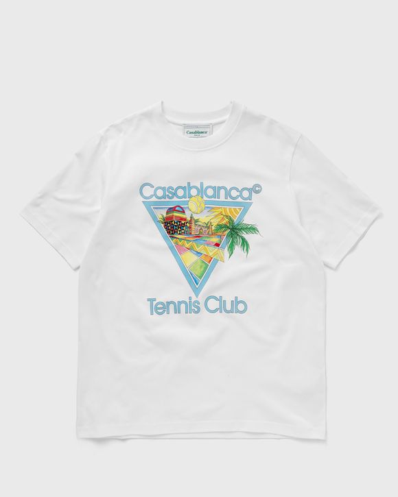 Casablanca AFRO CUBISM TENNIS CLUB PRINTED T-SHIRT White - AFRO CUBISM  TENNIS CLUB